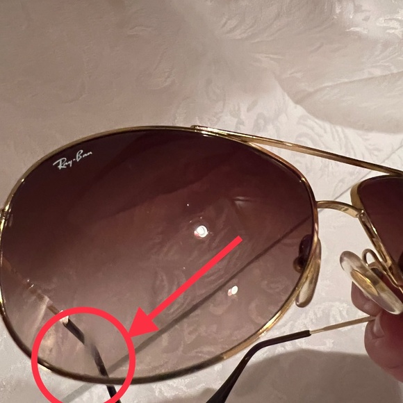 Ray-Ban Metal Aviator Sunglasses Gold/Brown RB 3293 001/13 63-13-125 - Picture 6 of 6